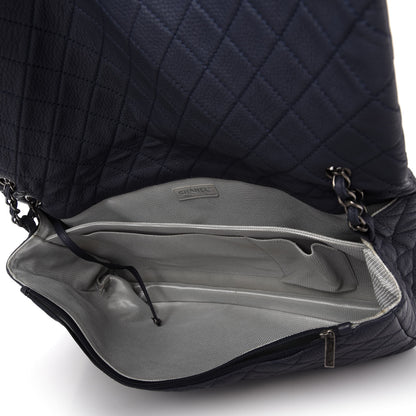 Chanel Calfskin Quilted XXL Travel Flap Bag Navy 5 of 10