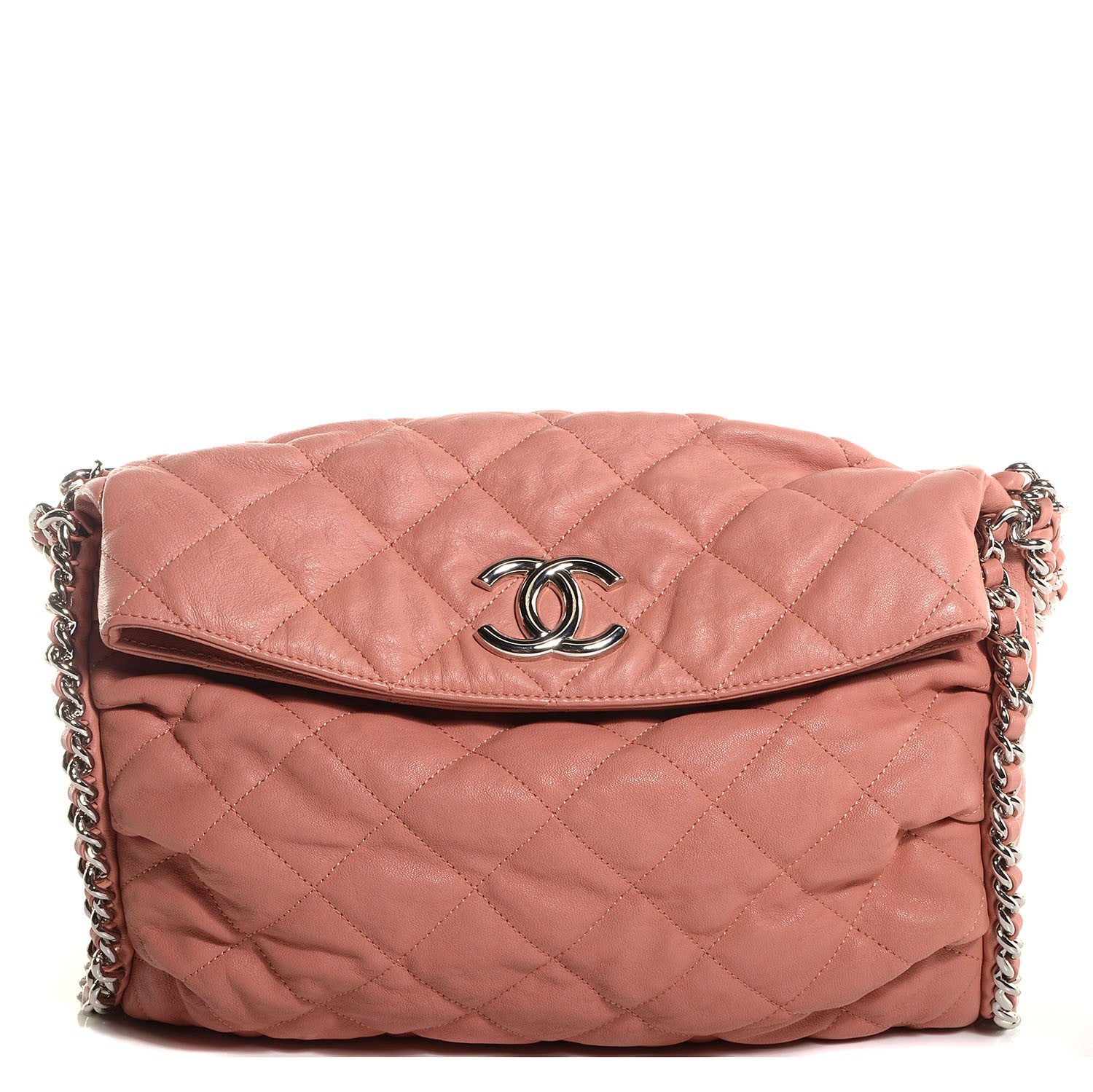 Chanel Washed Lambskin Chain Around Hobo Pink 1 of 7