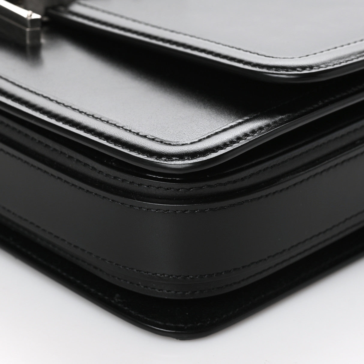 Saint Laurent Box Calfskin Monogram Medium Solferino Satchel Black 9 of 9