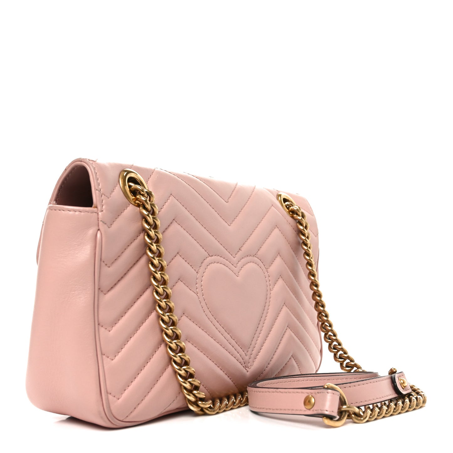 Calfskin Matelasse Small GG Marmont Shoulder Bag Perfect Pink Perfect Pink