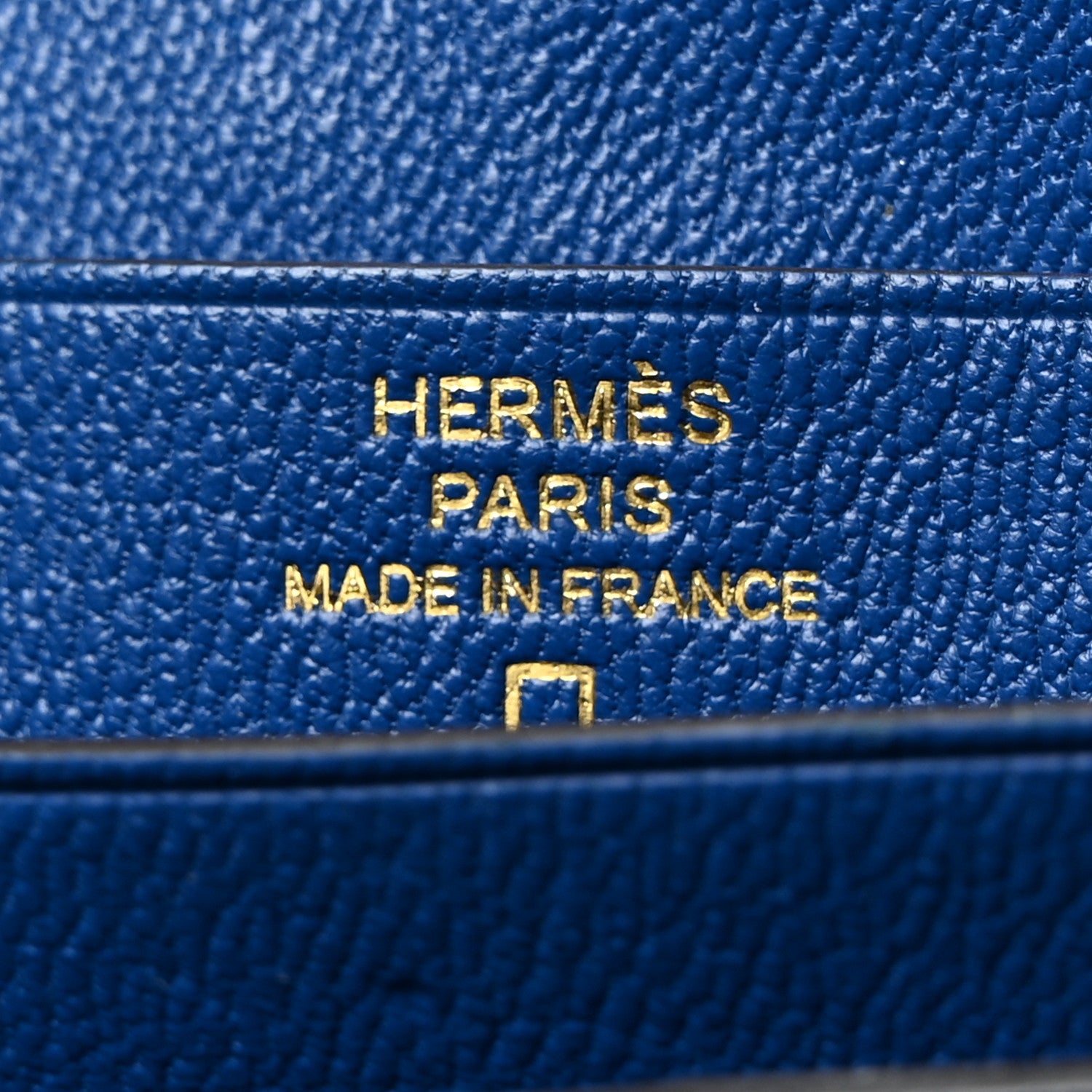 Hermes Shiny Alligator Bearn Gusset Wallet Bleu Izmir 6 of 10
