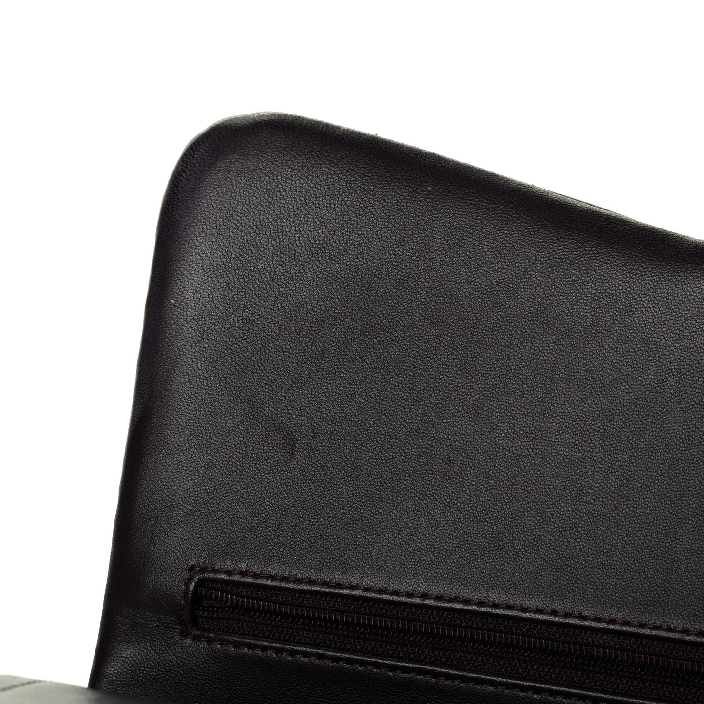 Lambskin Quilted Jumbo Double Flap Purple