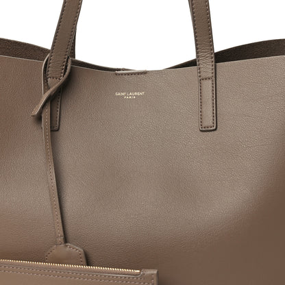 Saint Laurent Calfskin Large Shopping Tote Taupe 8 of 10