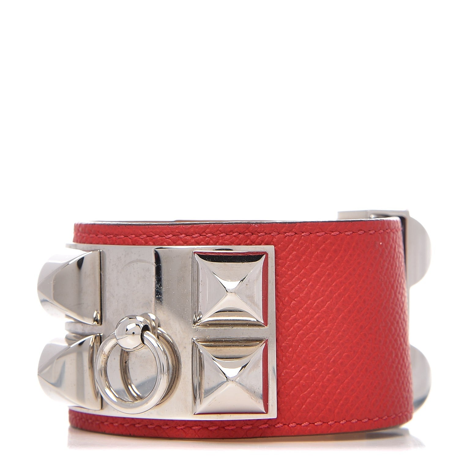 Hermes Epsom Collier de Chien CDC Bracelet L Rouge Casaque 1 of 6