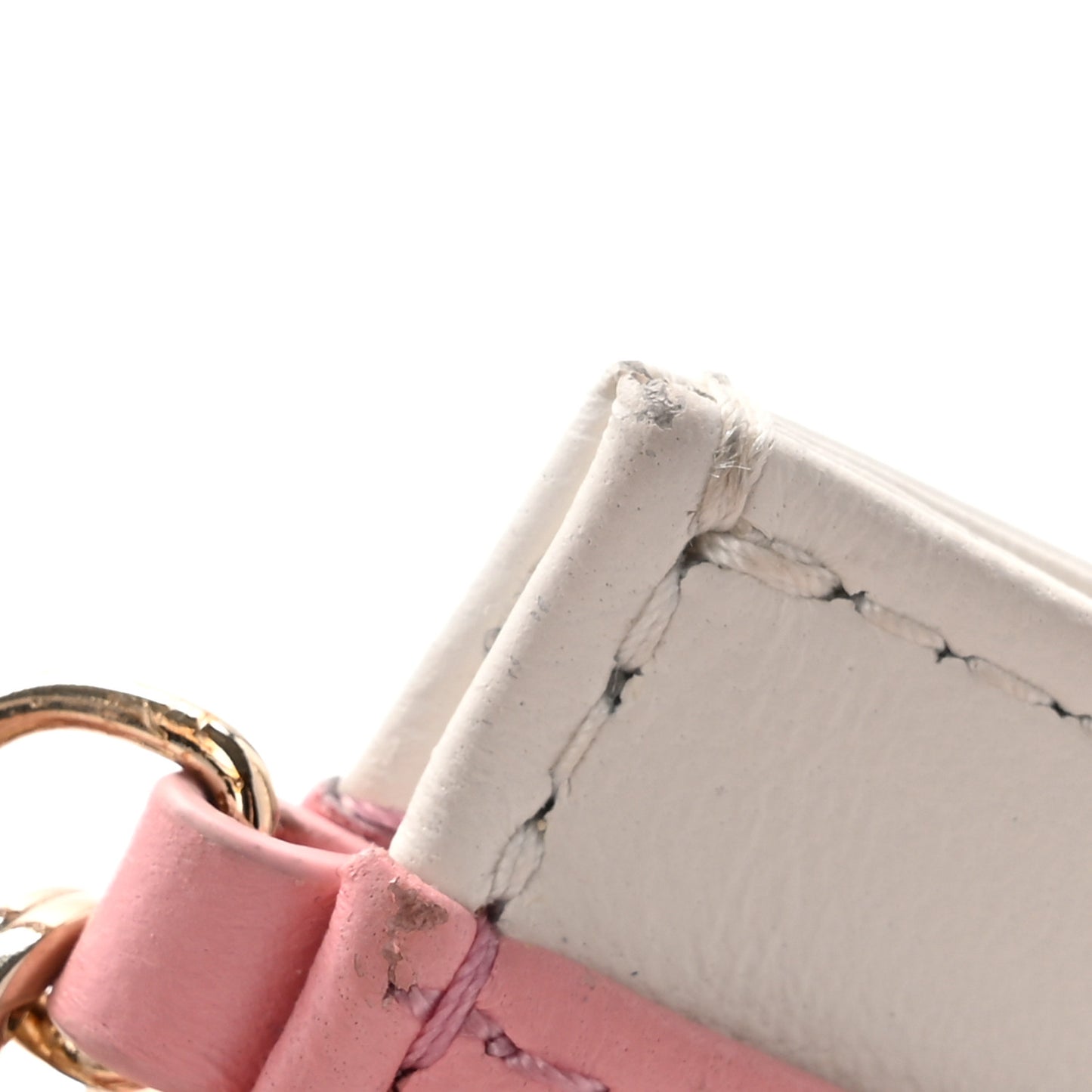 Lambskin Cannage Lady Dior Three-Tone Five-Slots Card Holder Powder Pink Melocoton Pink Latte