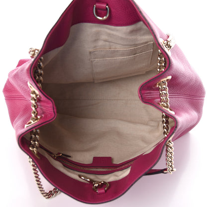 Gucci Cellarius Calfskin Medium Soho Chain Shoulder Bag Bright Bouganville 5 of 12