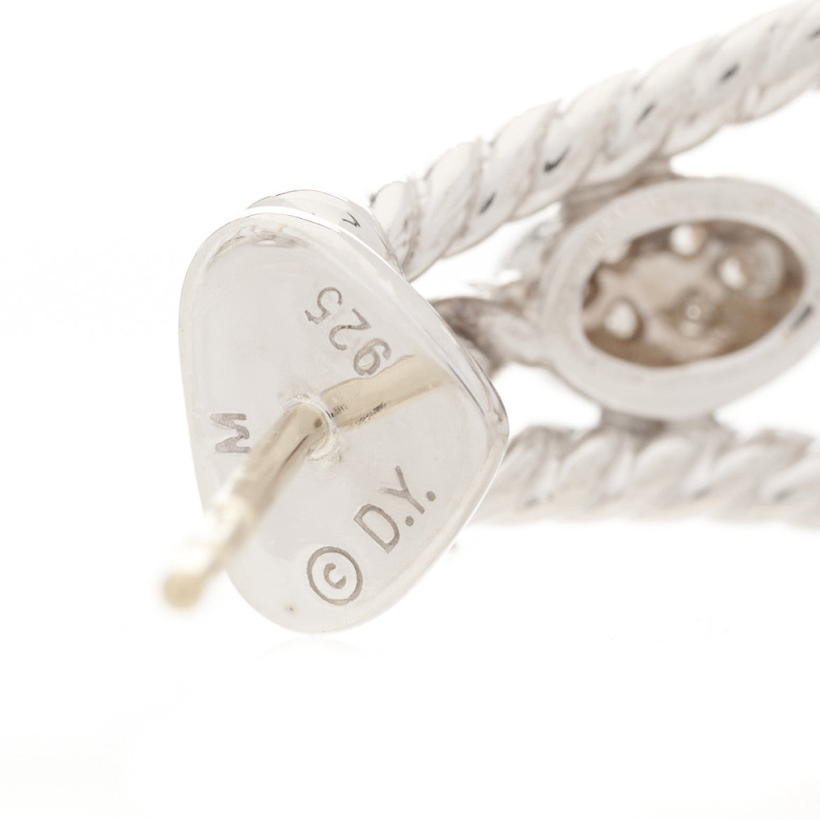 Sterling Silver Diamond Confetti 3 Row Earrings