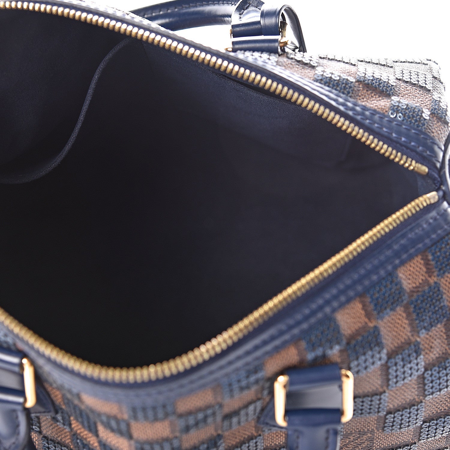 Louis Vuitton Damier Paillettes Speedy 30 Blue 5 of 10