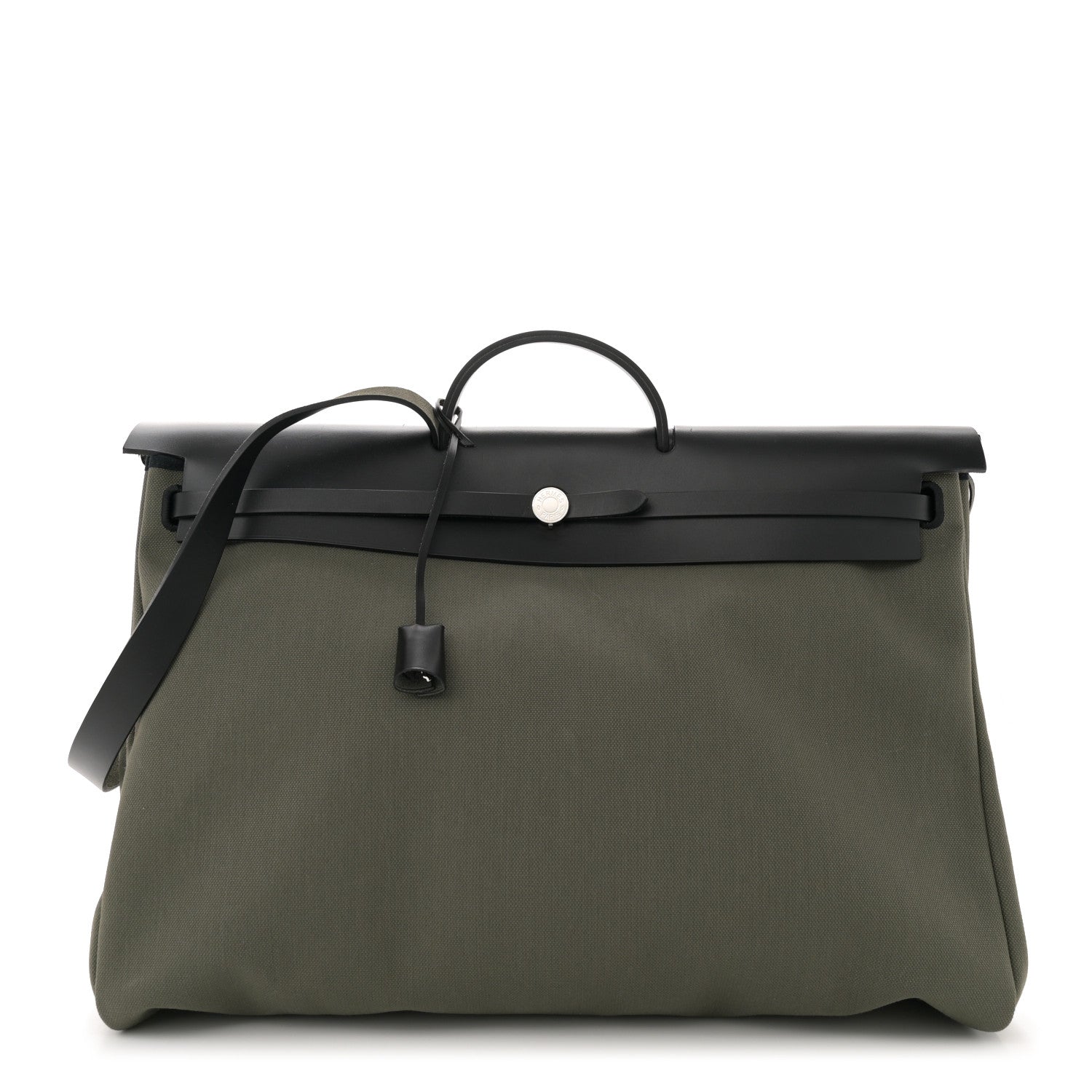 Hermes Criss Viking Vache Hunter Herbag Cabin Zip Retourne 50 Vert De Gris Black 1 of 11