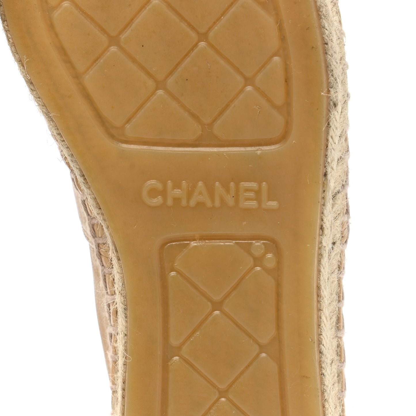 Lambskin CC Espadrilles 37 Beige Black