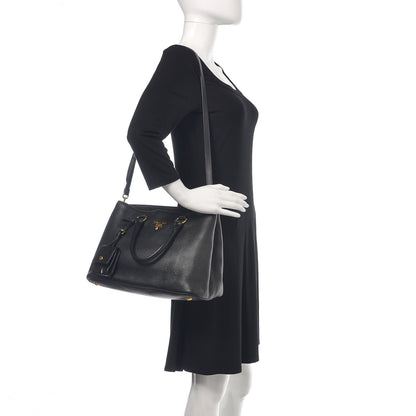 Prada Vitello Daino Top Handle Tote Black 2 of 10