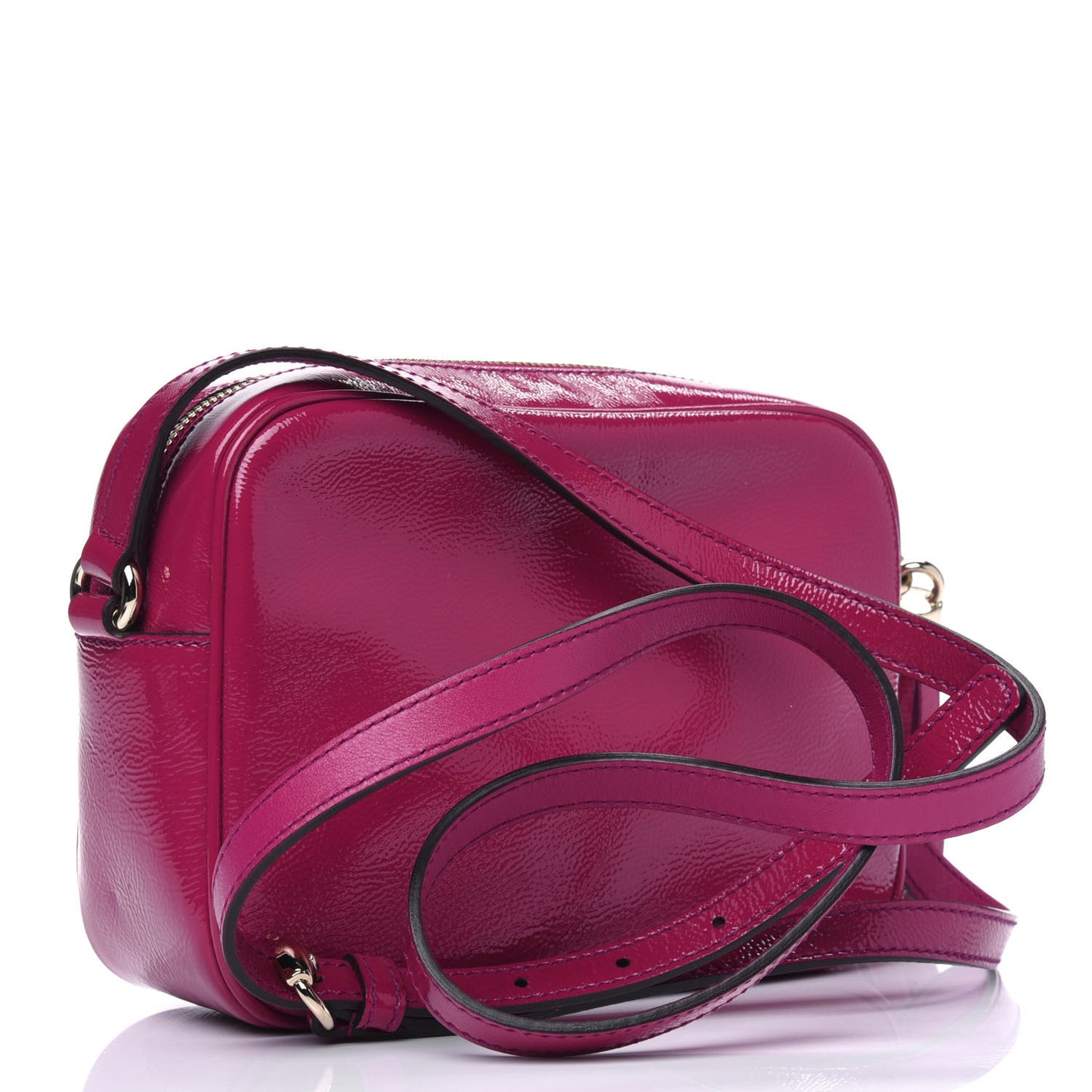 Soft Patent Small Soho Disco Bag Bright Bougainvillea