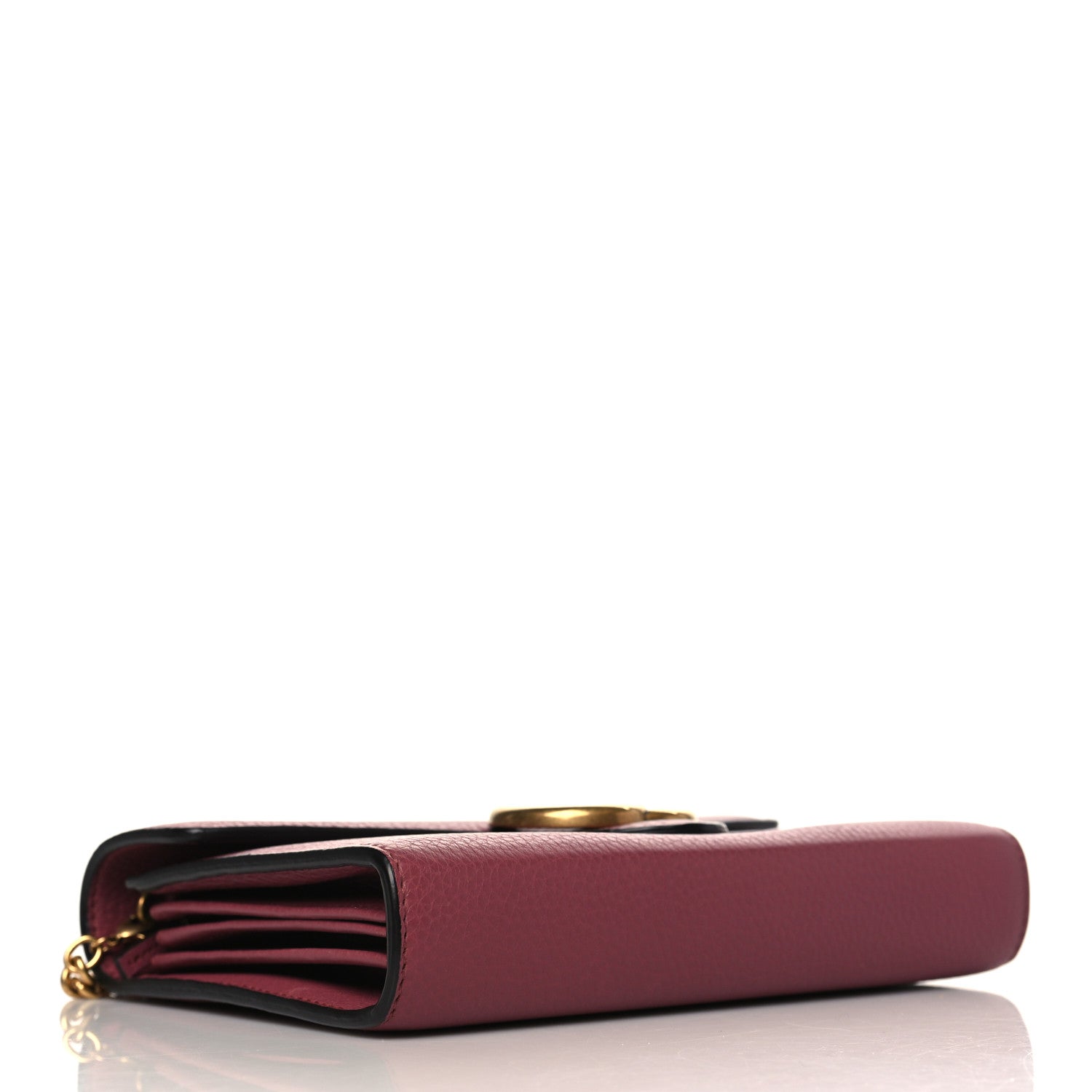 Gucci Cellarius Calfskin GG Marmont Chain Wallet Dry Rose 4 of 9