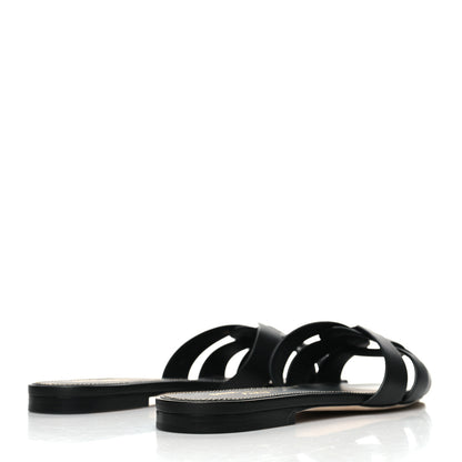 Saint Laurent Calfskin Tribute 05 Slide Sandals 38.5 Black 4 of 9