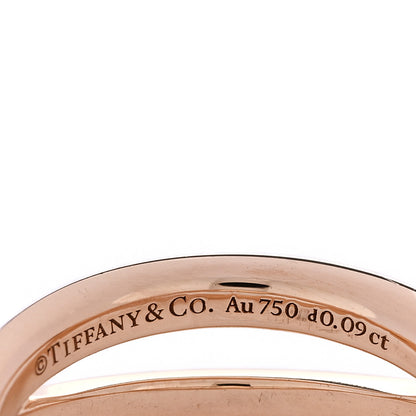 Tiffany 18K Rose Gold Diamond Atlas X Narrow Ring 53 6.25 4 of 4