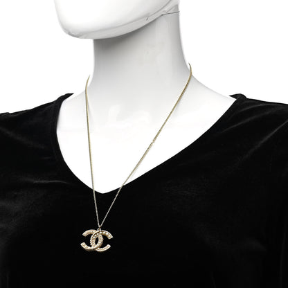 Chanel Pearl CC Pendant Necklace Gold 2 of 6