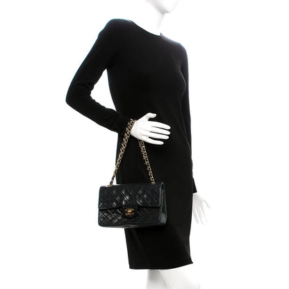 Chanel Lambskin Quilted Small Double Flap Navy 3 of 15