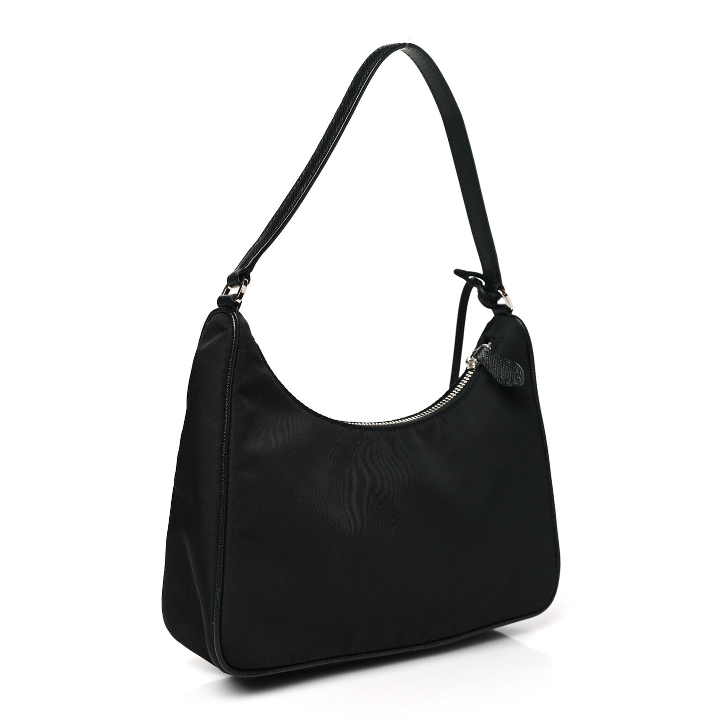 Tessuto Nylon Saffiano Mini Re-Edition 2000 Bag Black