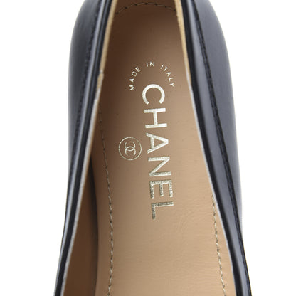 Chanel Lambskin CC Loafers 39 Black 6 of 9