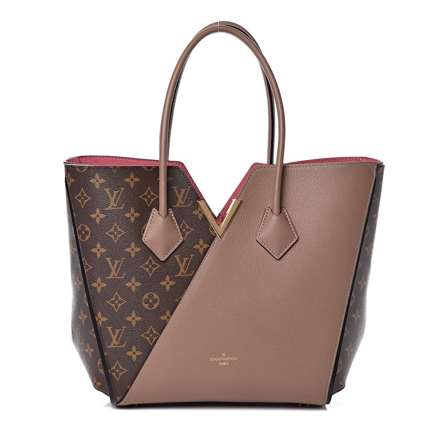 Calfskin Monogram Kimono Tote Taupe Glace