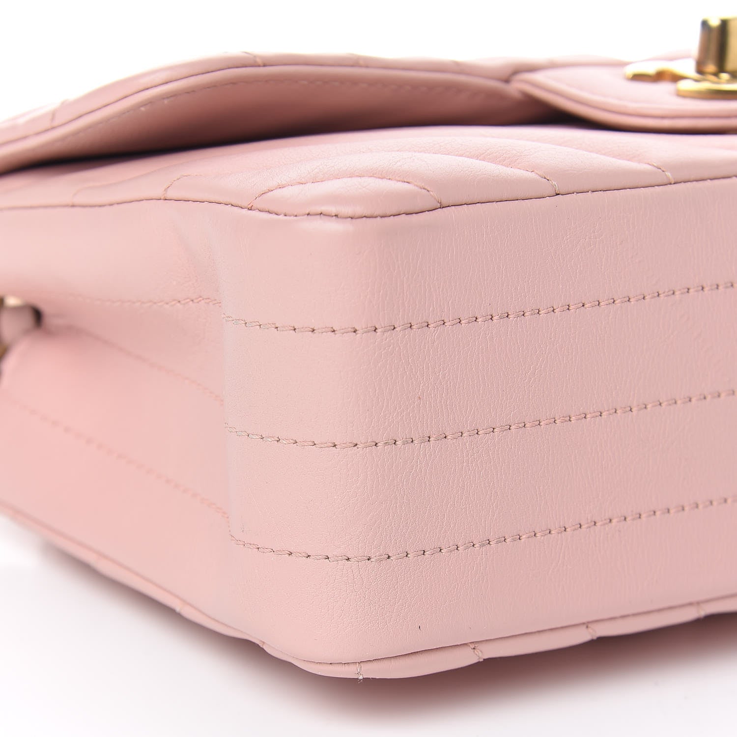 Chanel Calfskin Chevron Quilted Mini Rectangular Flap Light Pink 9 of 11