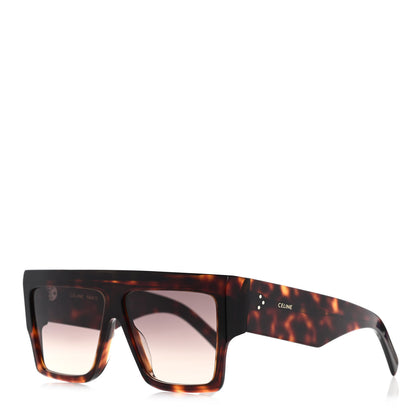 Celine Acetate Rectangular Sunglasses CL400921 Dark Havana 1 of 7