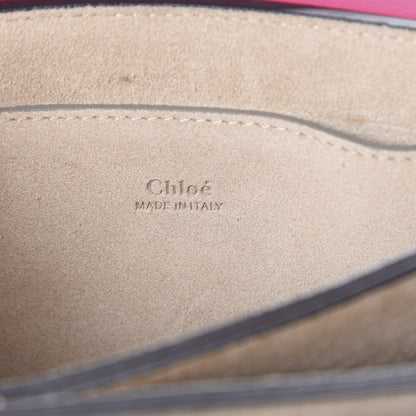 Chloe Suede Calfskin Small Faye Shoulder Bag Fuchsia Rose 5 of 16