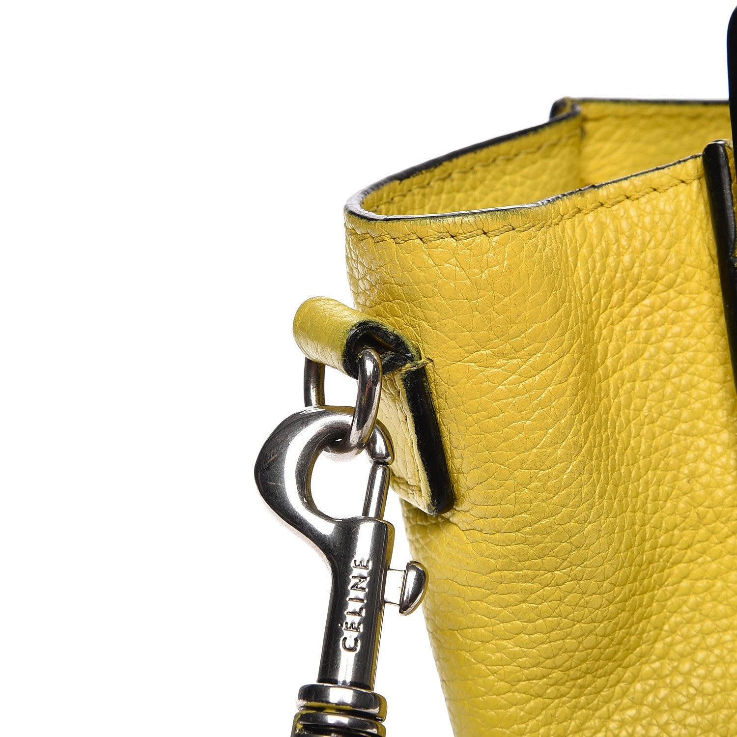 Celine Drummed Calfskin Nano Luggage Citron 15 of 18