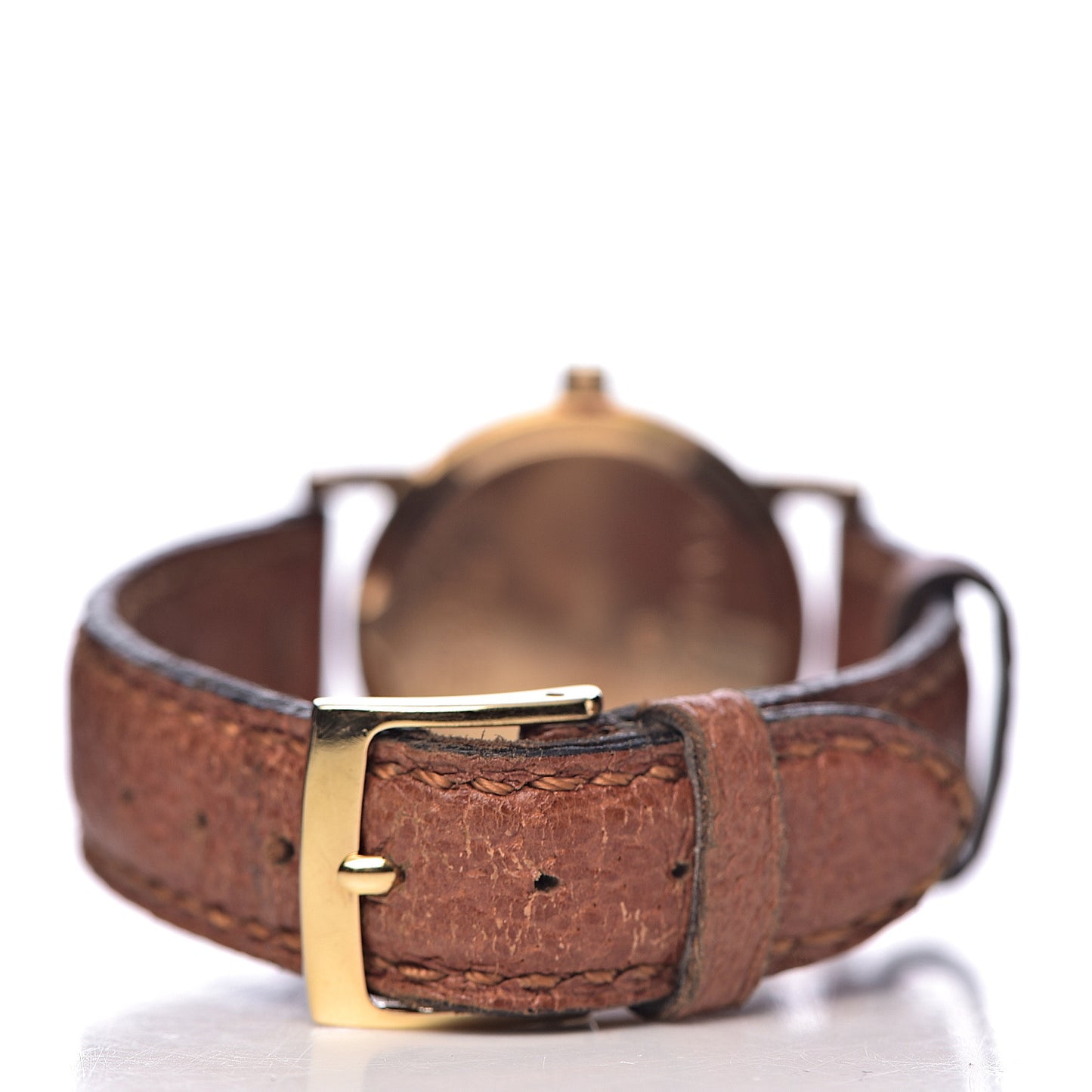18K Yellow Gold Calfskin 26mm Quartz Watch Black