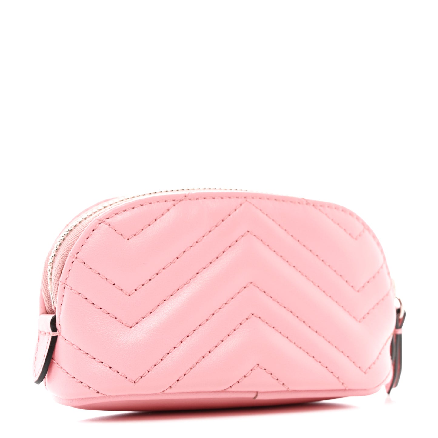 Calfskin Matelasse GG Marmont Key Pouch Wild Rose