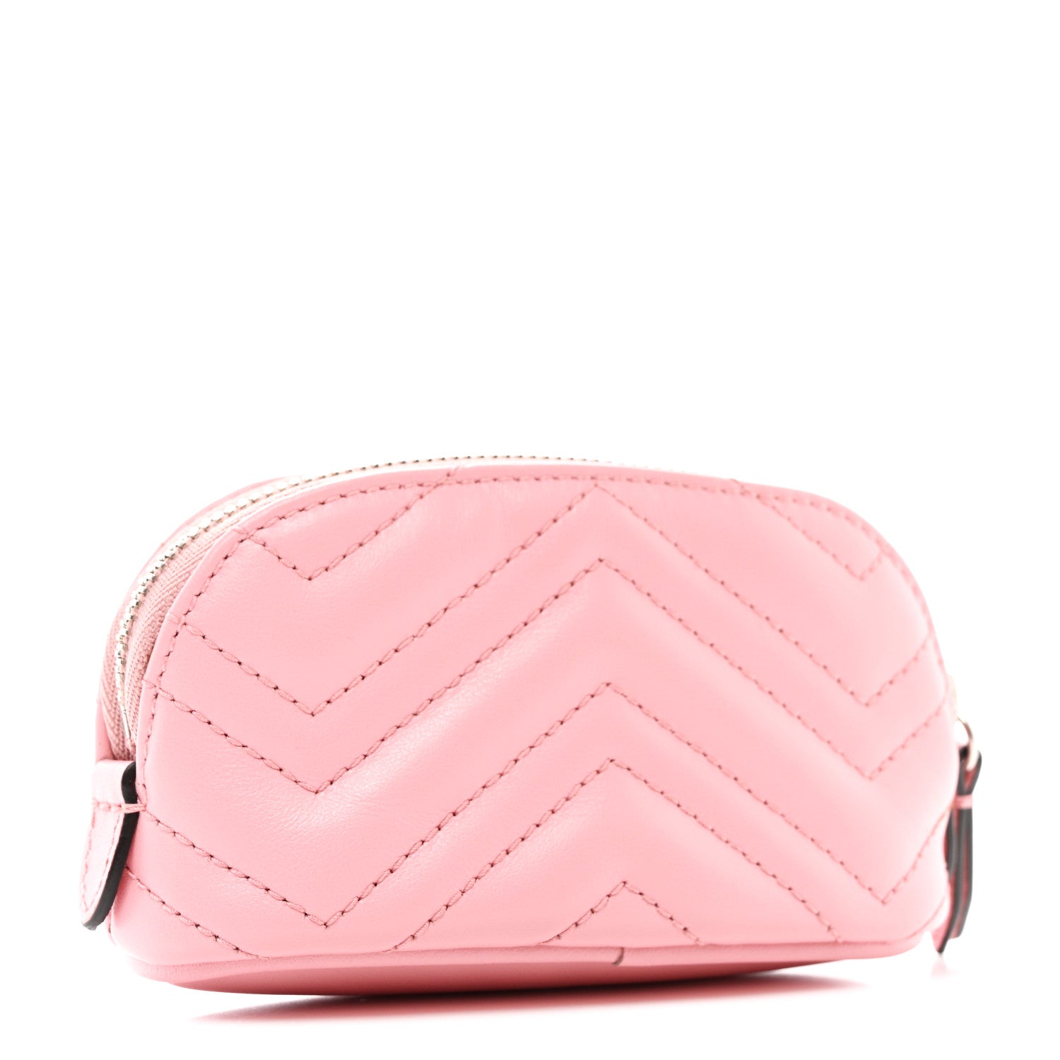 Gucci Calfskin Matelasse GG Marmont Key Pouch Wild Rose 3 of 7