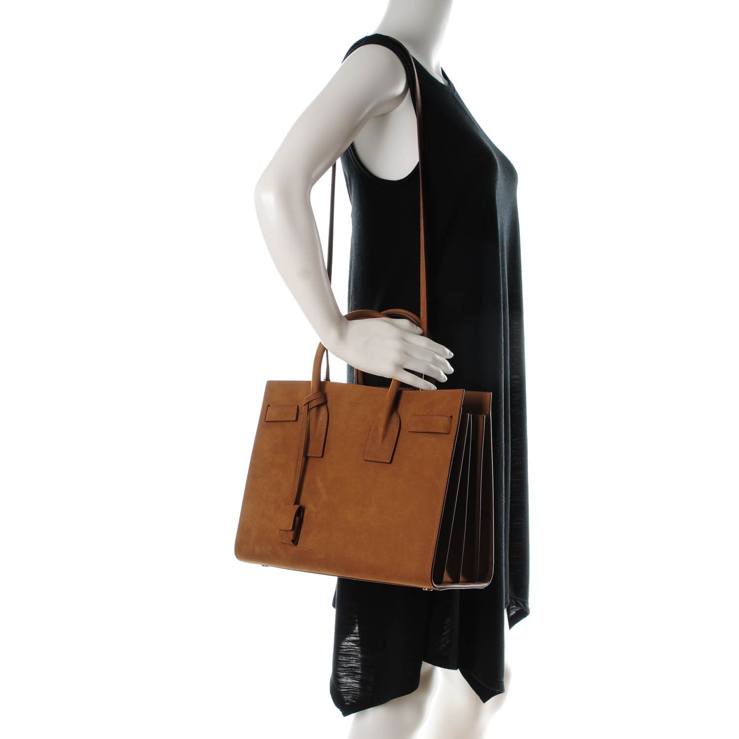 Saint Laurent Nubuck Small Sac de Jour Tan 2 of 7
