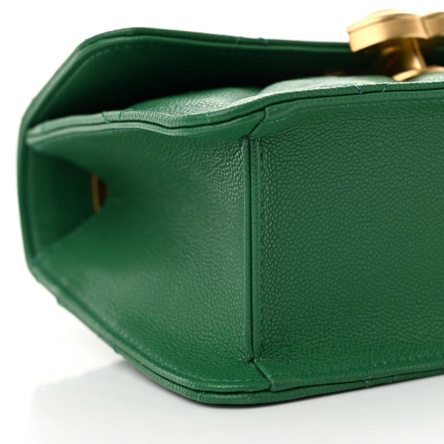Chanel Caviar Quilted Mini CC Flap Green 9 of 10