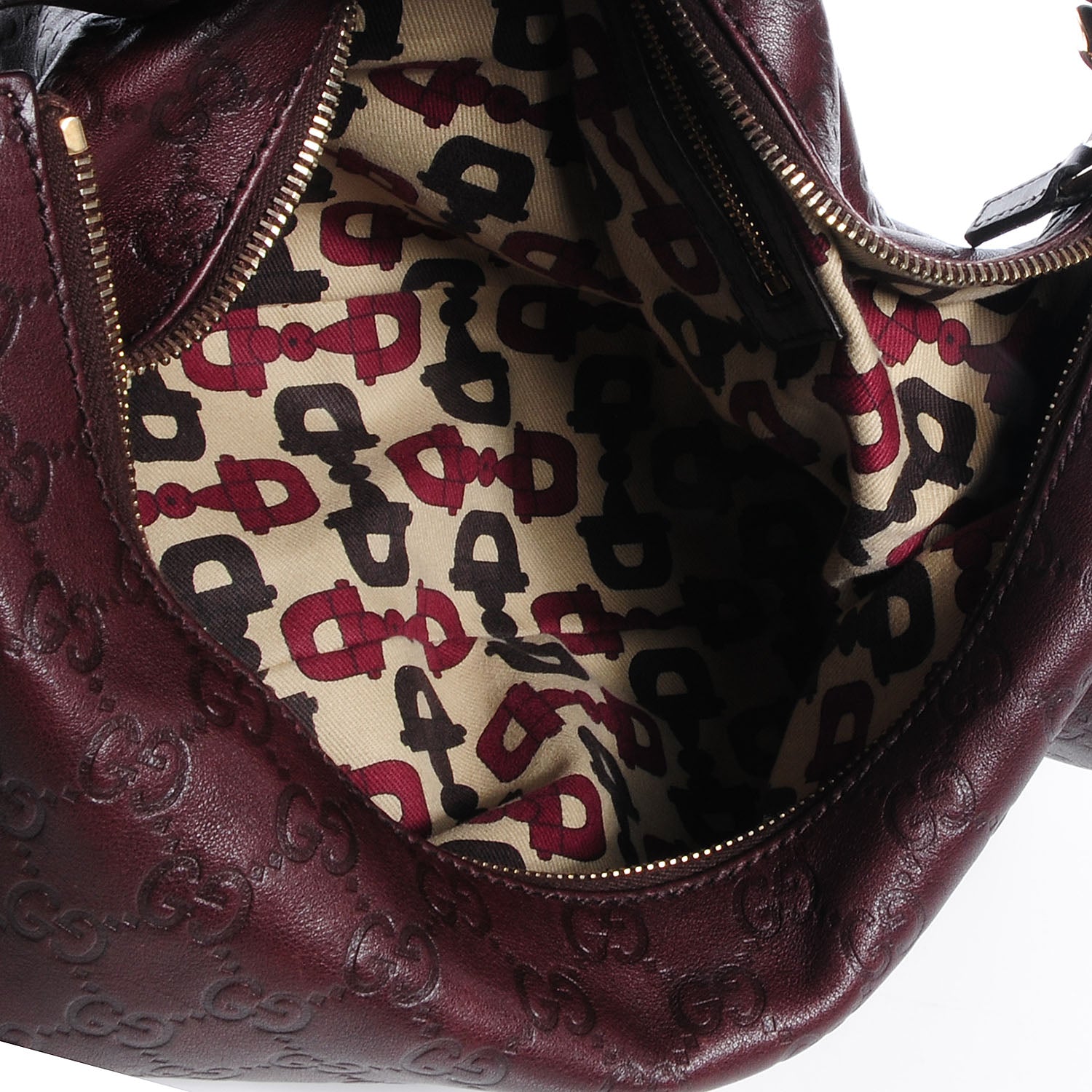 Gucci Guccissima Medium Horsebit Chain Hobo Chocolate Brown 5 of 7