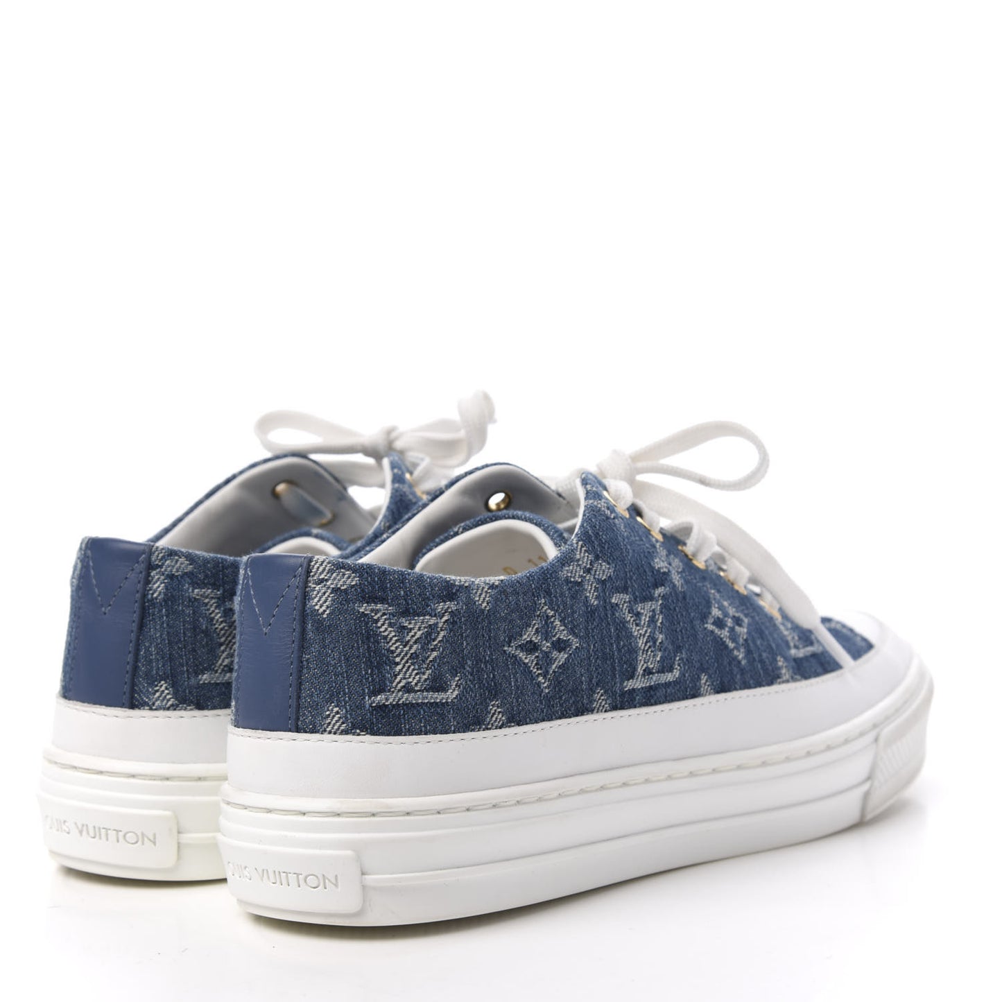 Denim Monogram Stellar Sneakers 37 Bleu Jeans Blue