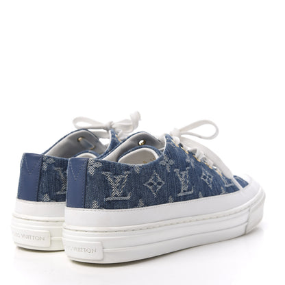 Louis Vuitton Denim Monogram Stellar Sneakers 37 Bleu Jeans Blue 4 of 12