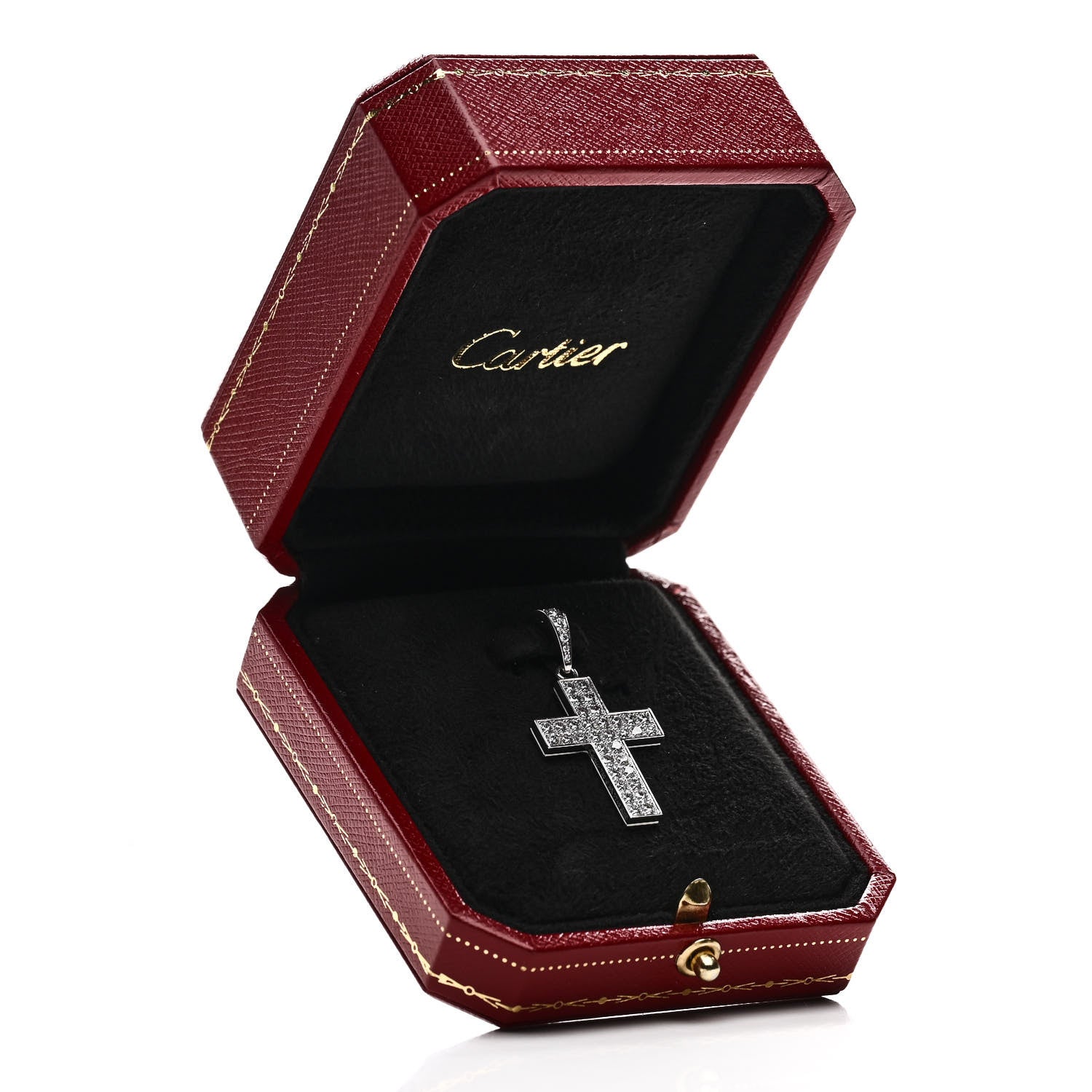 Cartier 18K White Gold Diamond Croix One More Cross Pendant 6 of 6