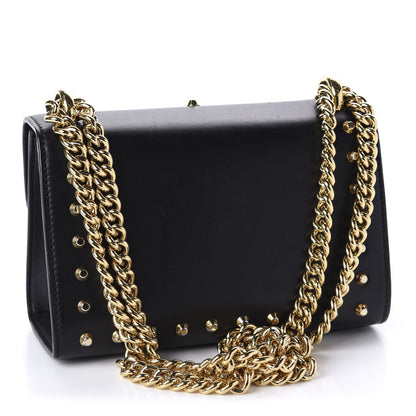 Gucci Calfskin Studded Small Padlock Shoulder Bag Black 4 of 11