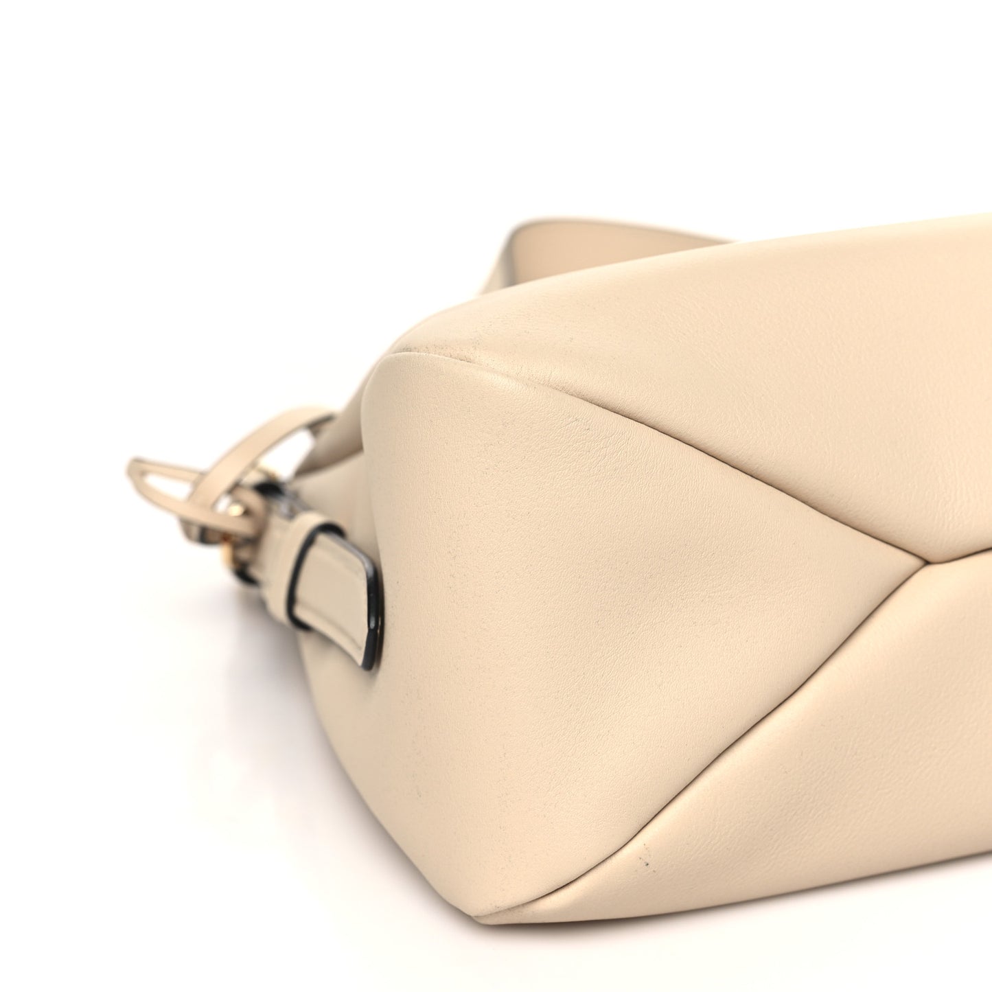 Soft Calfskin Large Aimée Shoulder Bag Travertine