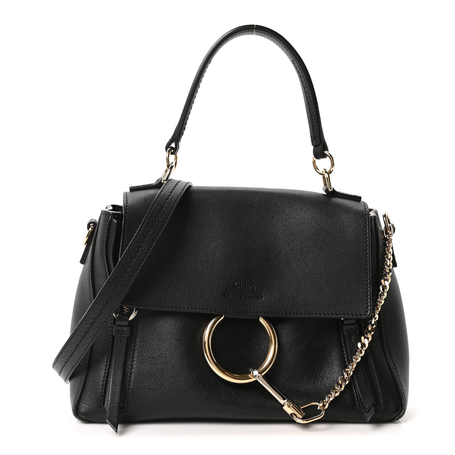 Chloe Calfskin Small Faye Day Shoulder Bag Black 2 of 19