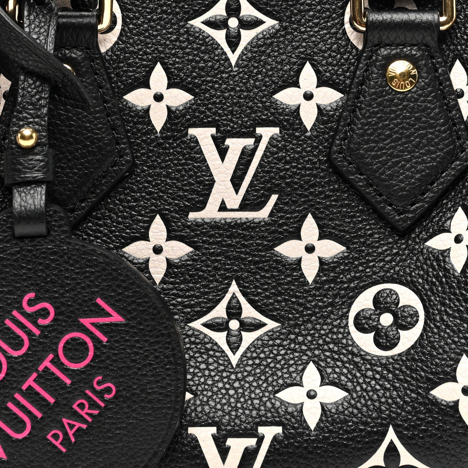 Louis Vuitton Empreinte Monogram Spring in the City Speedy Bandouliere 20 Black White Pink 7 of 9