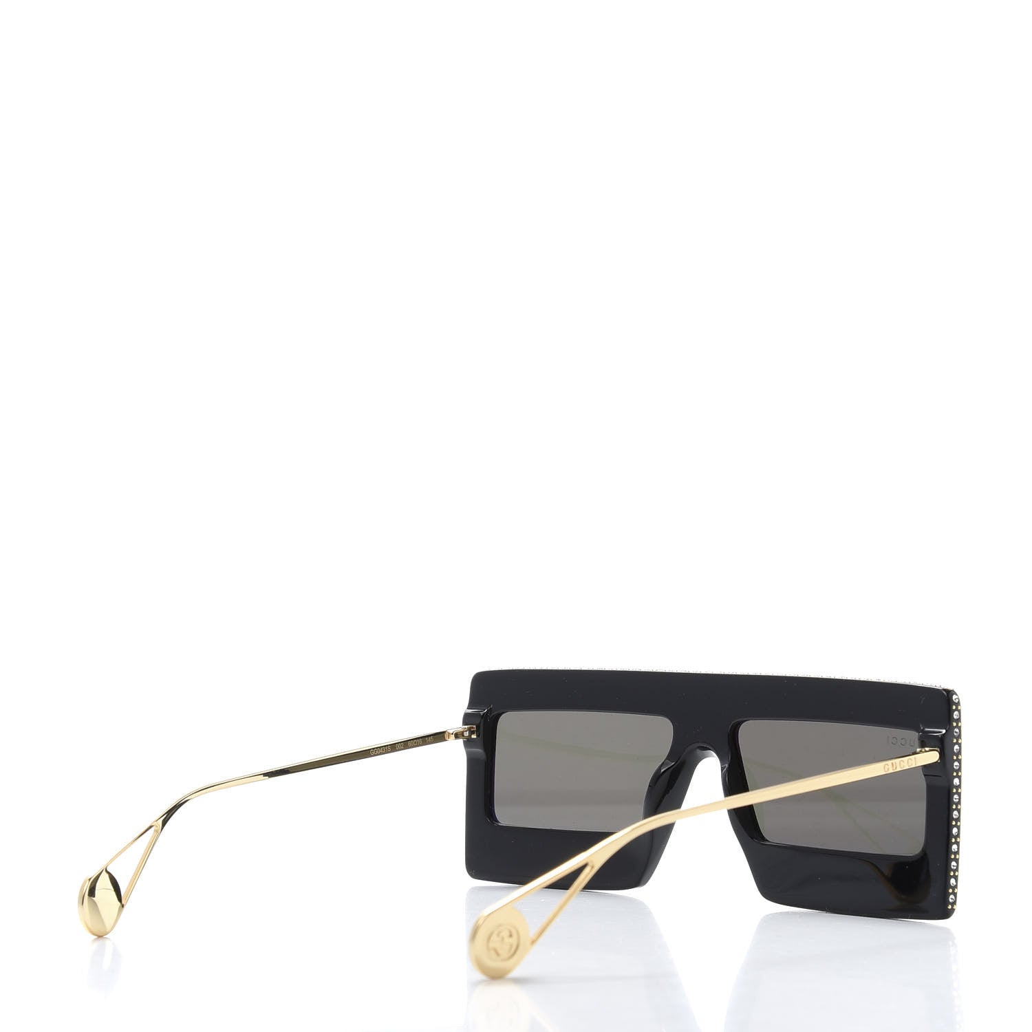 Gucci Acetate Crystal Mask-Frame Sunglasses GG0431S Black 4 of 8
