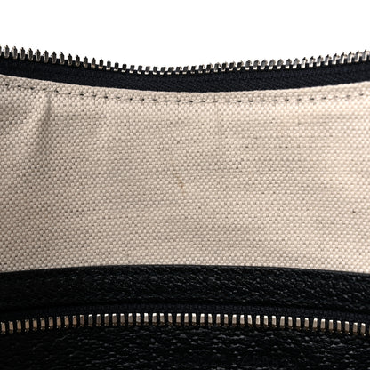 Gucci GG Supreme Monogram Textured Dollar Calfskin Web Small Ophidia Half Moon Hobo Beige Blue 10 of 11