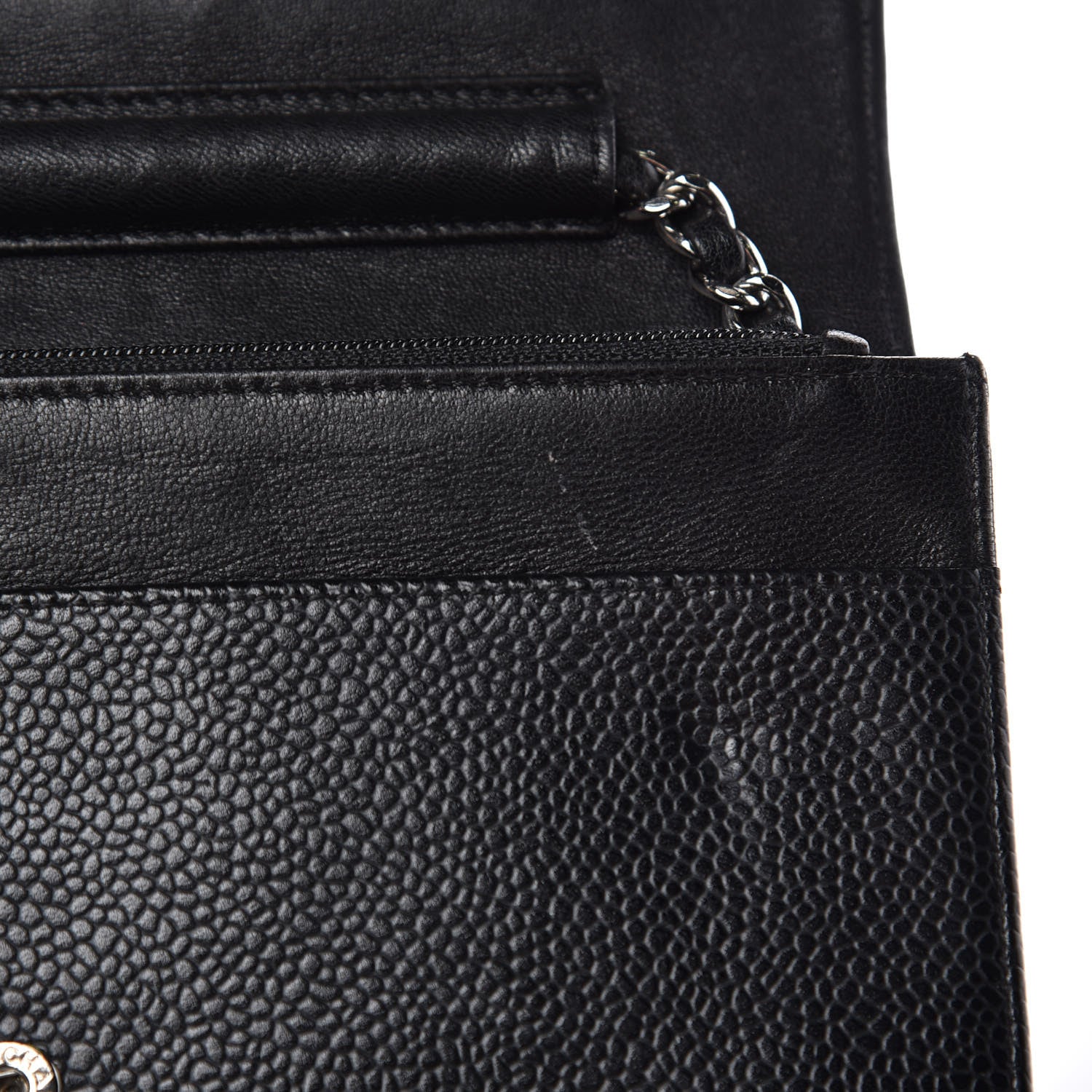 Chanel Caviar Timeless CC Wallet On Chain WOC Black 14 of 15