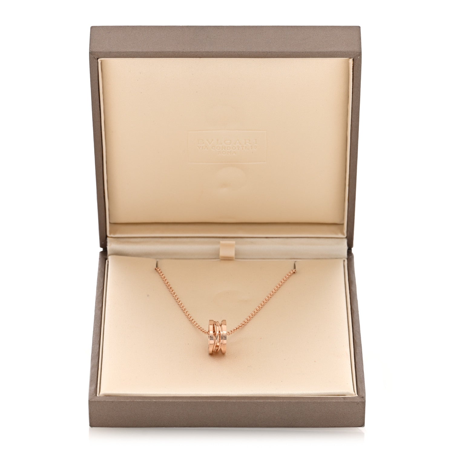 Bulgari 18K Rose Gold B.Zero1 Open Legends Pendant Necklace 6 of 6