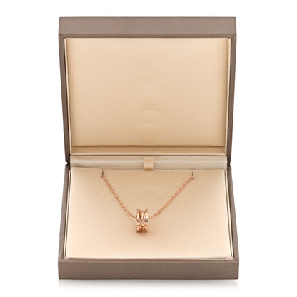Bulgari 18K Rose Gold B.Zero1 Open Legends Pendant Necklace 6 of 6
