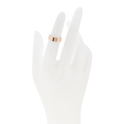 Hermes 18K Rose Gold Diamond PM Kelly Ring 47 4 2 of 5