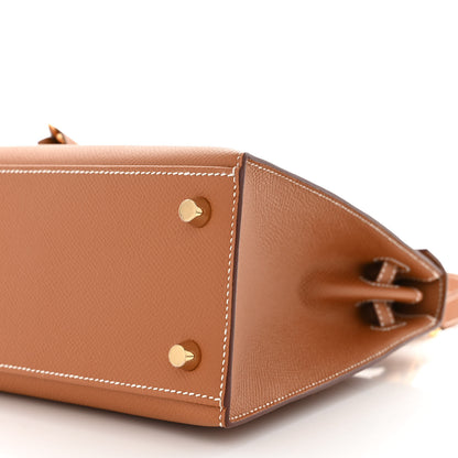 Hermes Epsom Kelly Sellier 25 Gold 10 of 11