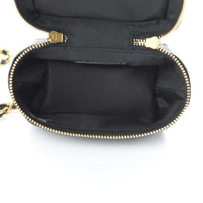 Chanel Caviar Quilted Mini Top Handle Vanity With Chain Black 5 of 11