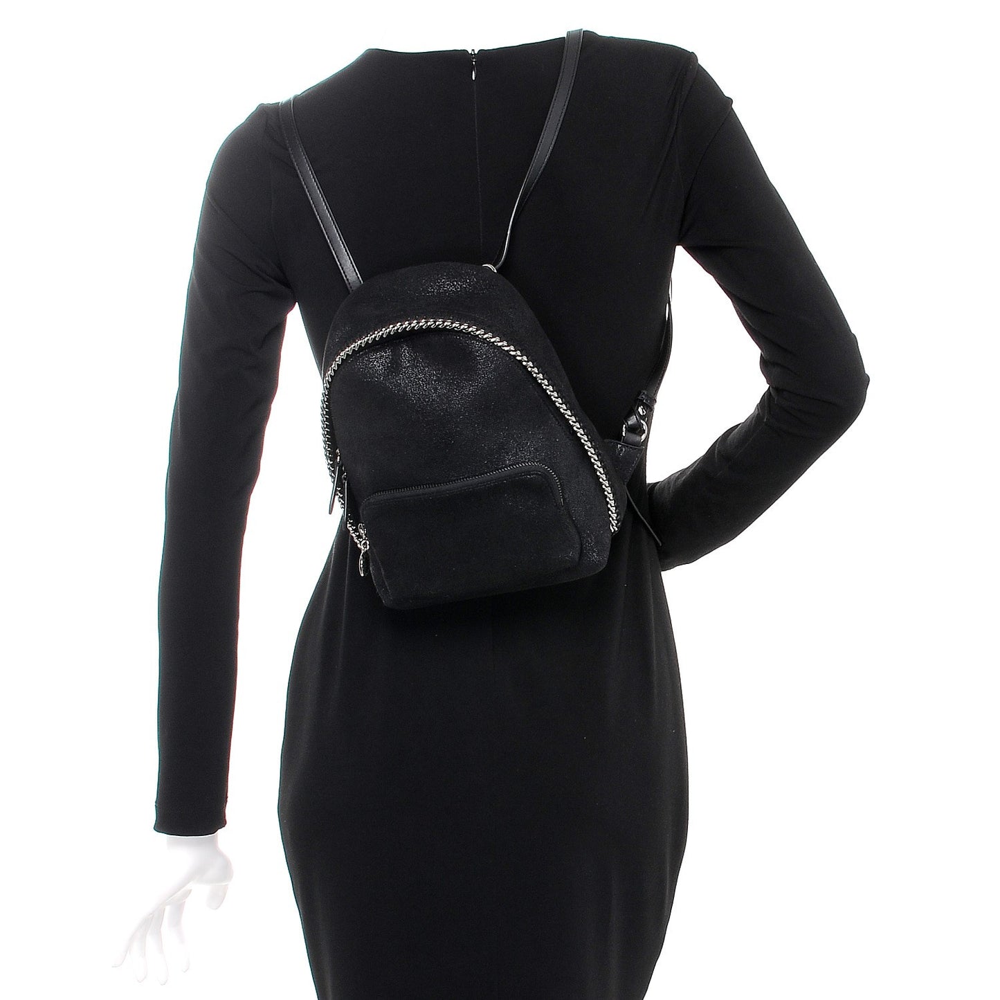 Shaggy Deer Mini Falabella Backpack Black
